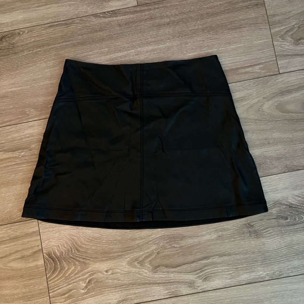 Abercrombie faux leather mini skirt